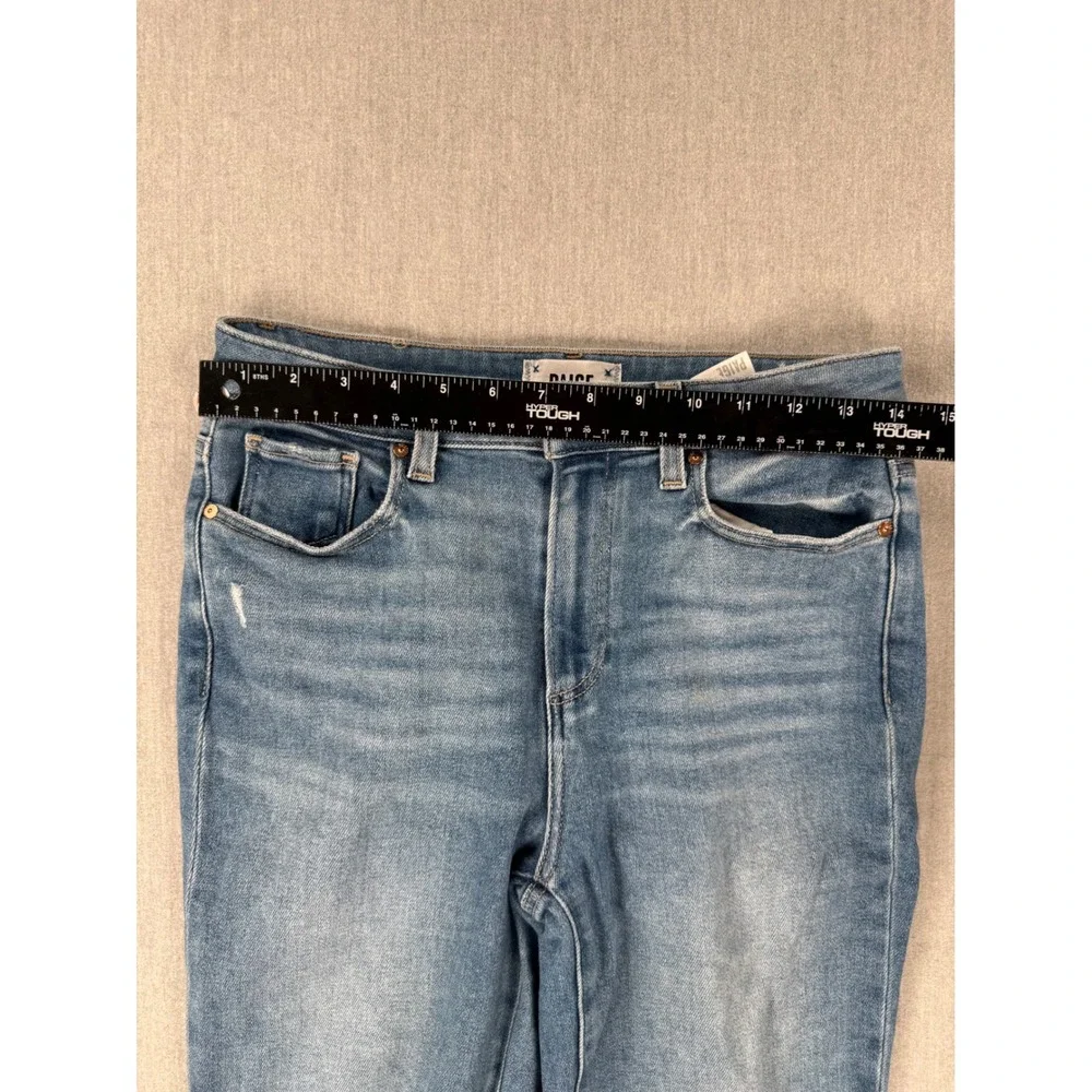 Paige‎ Cindy High Rise Straight Leg Distressed Blue Jeans Size 28